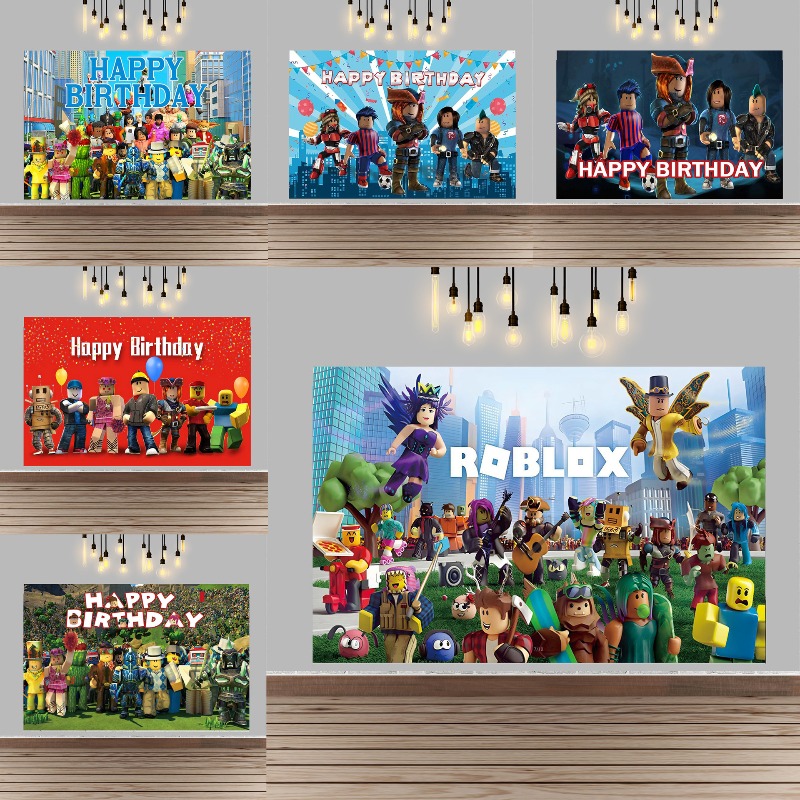 Party Games In Roblox - Kain Latar Belakang Fotografi Bertema Kartun