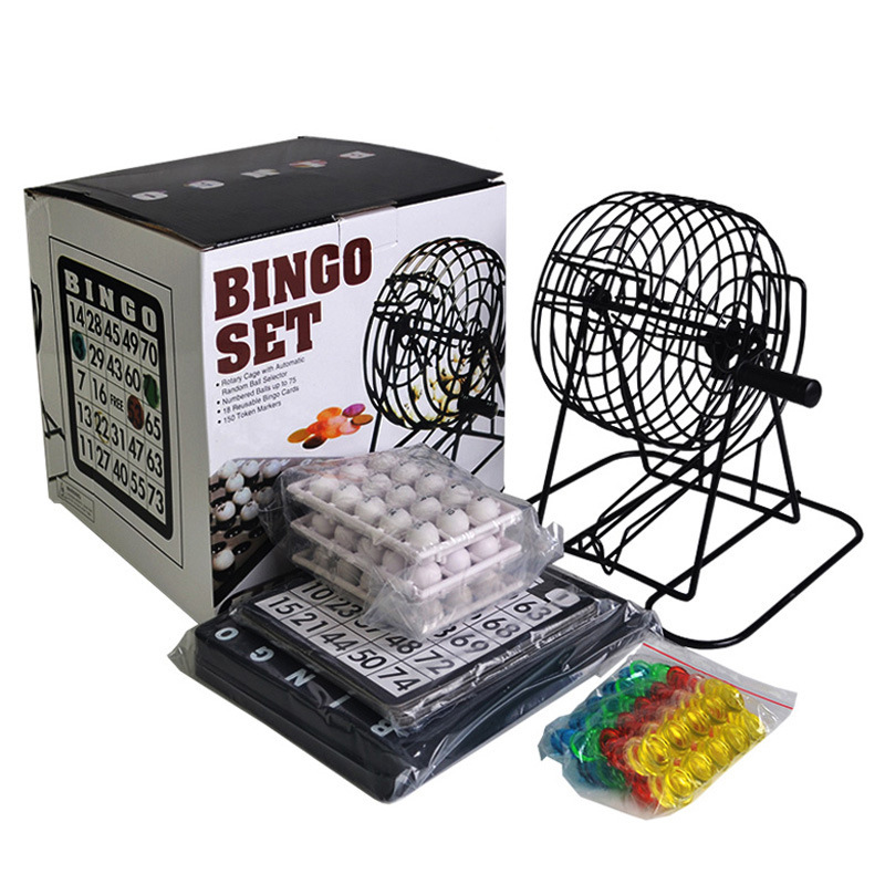 Party Games For Adults Large Group - Mesin Bingo Lottery baja Set kandang