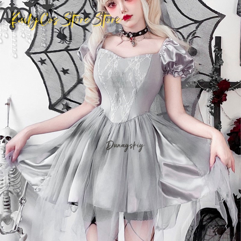 Zombie Party Games - Kostum Cosplay Pengantin Hantu Zombie Menyeramkan