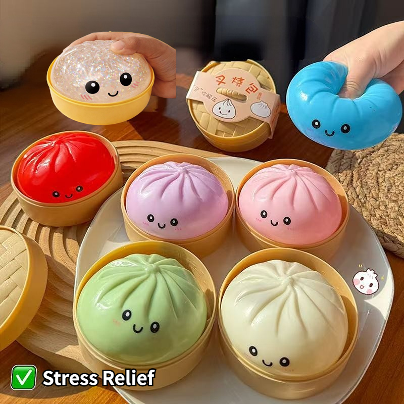 Party Games Game - Mainan Squishy Dumpling Berkilau 10cm, Bola