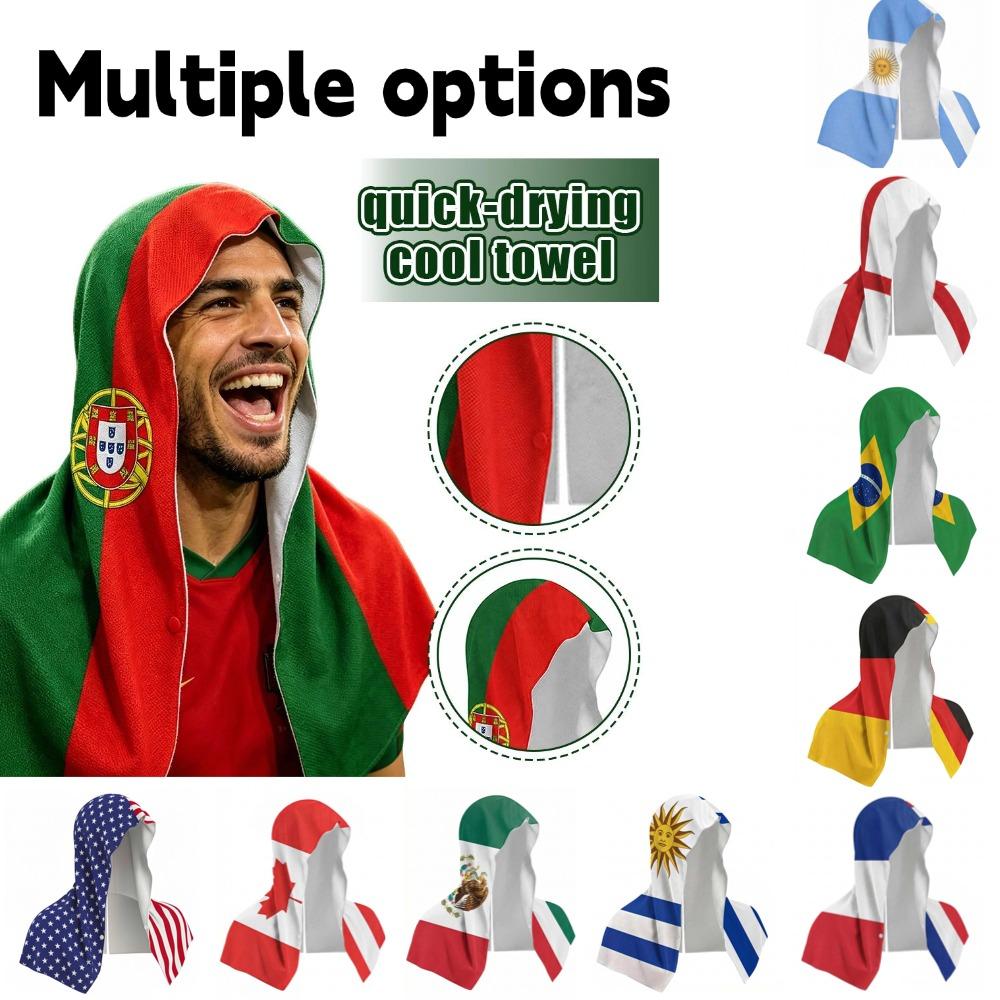 Quick Games Party - Syal Kepala Berkerudung Bendera Nasional dengan