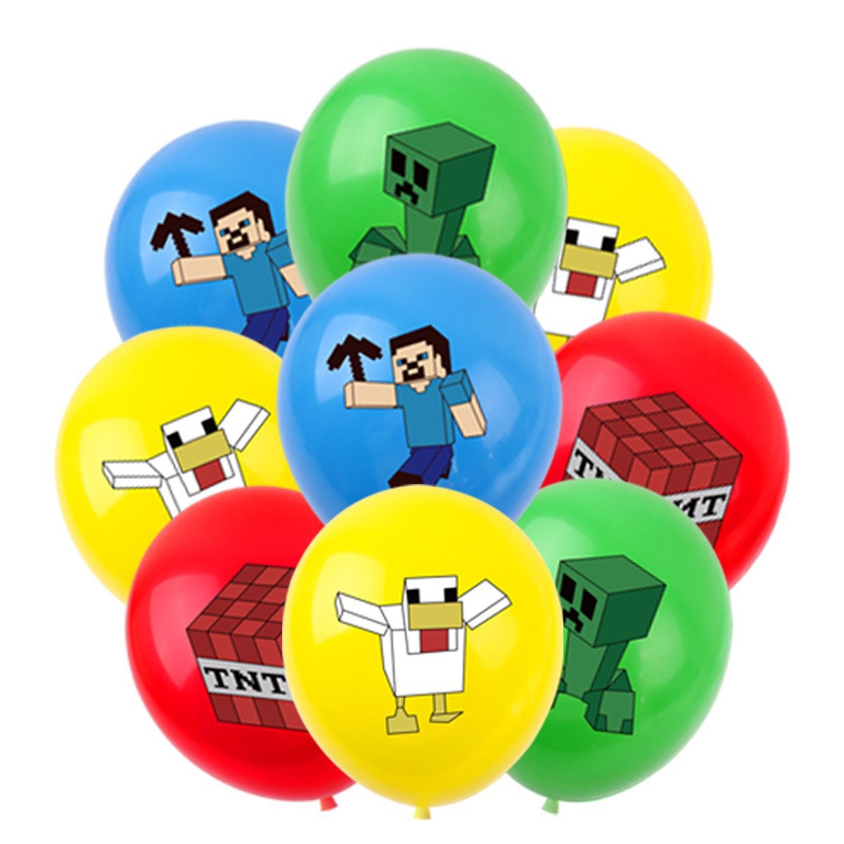 Party Games Group - 50/100pcs Balon Pixel Minecrafte Tema Game