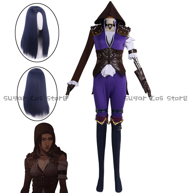 Wig Kostum Cosplay Game Arcane - Party Games Youtube ulasan dan harga