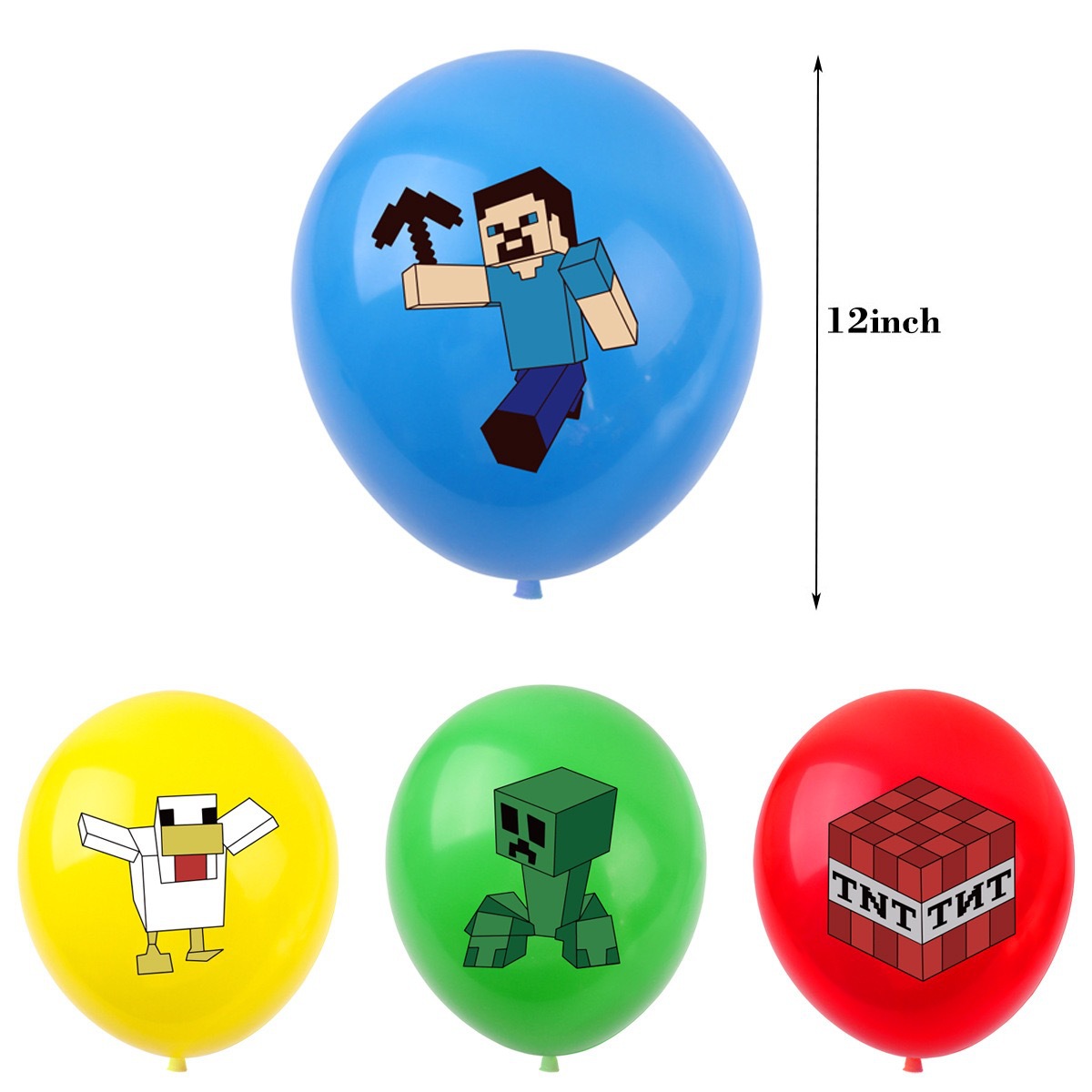 50/100pcs Balon Pixel Minecraf - Party Games Group ulasan dan harga